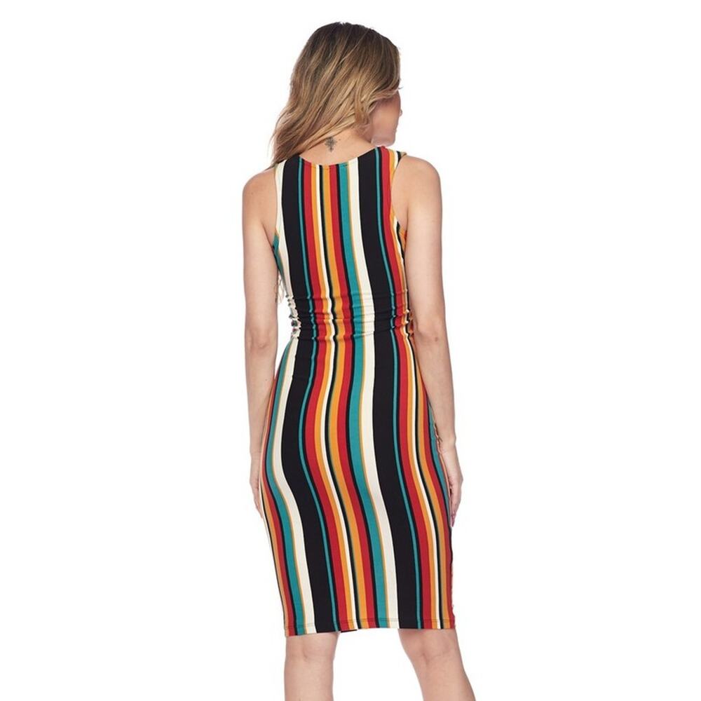Body Con Multi-Striped Dress - Picture 4 of 5